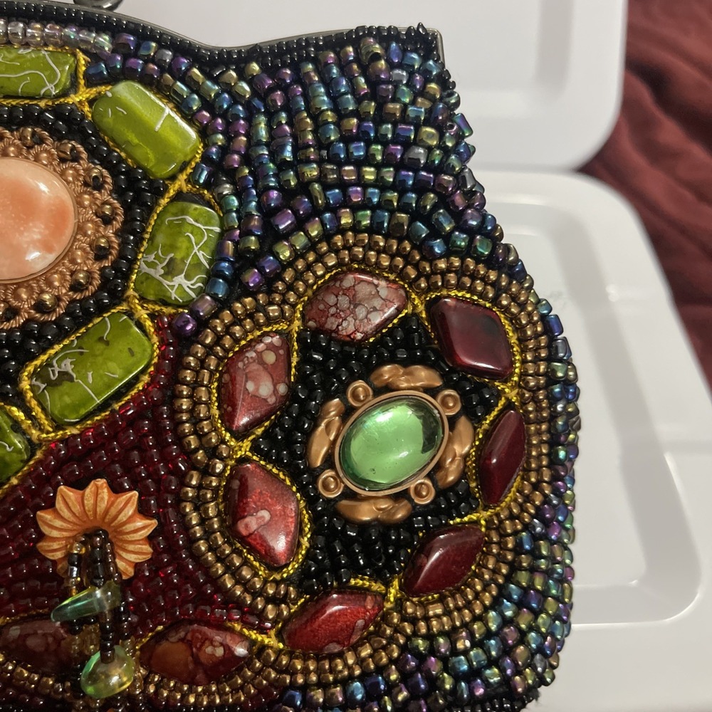 Ohh! Ashley Handcrafted Beaded Bag Mini Clutch Purse Evening Handbag *No Chain* - Picture 4 of 12
